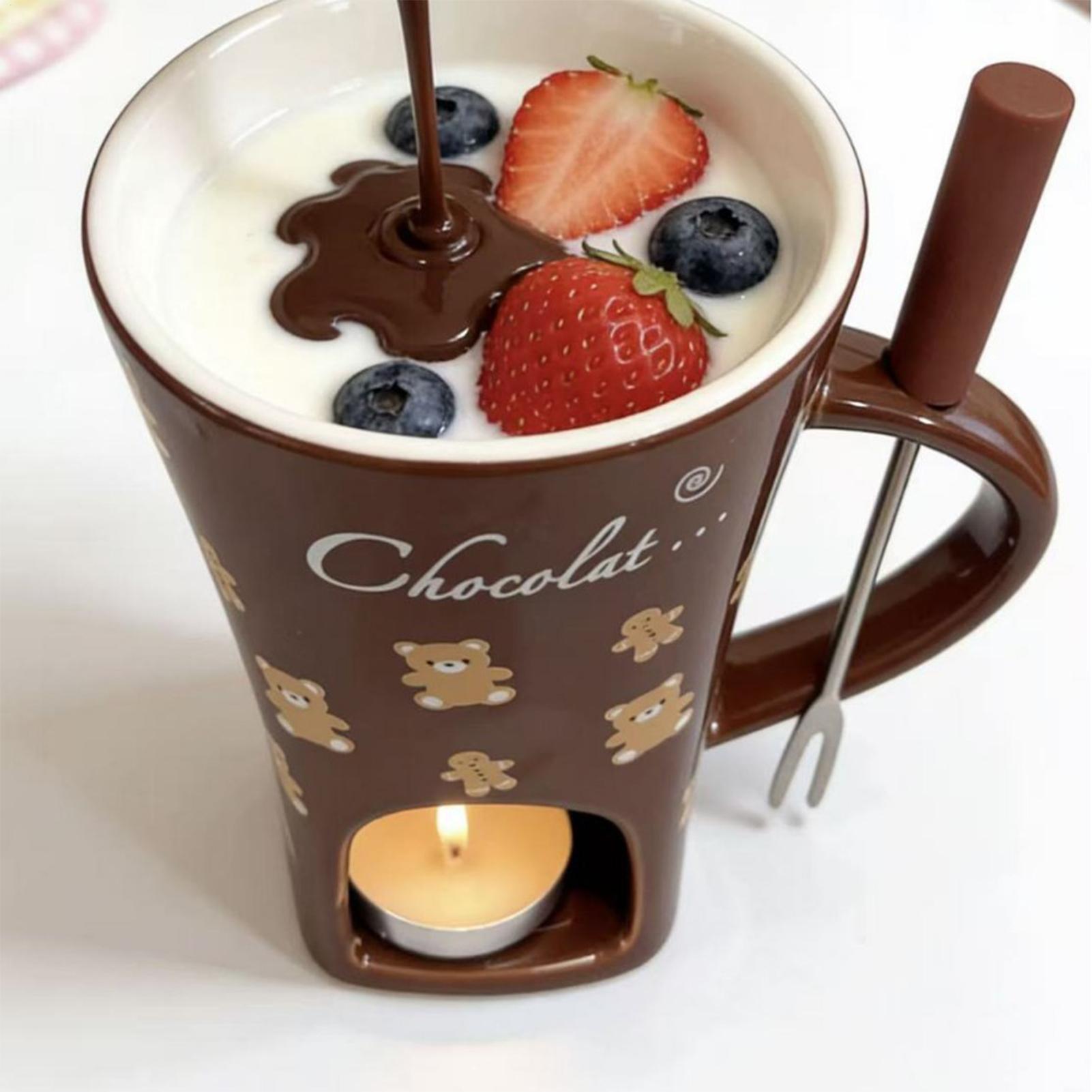 Fondue Pot Ceramic - Taza para Derretir Chocolate de 130
