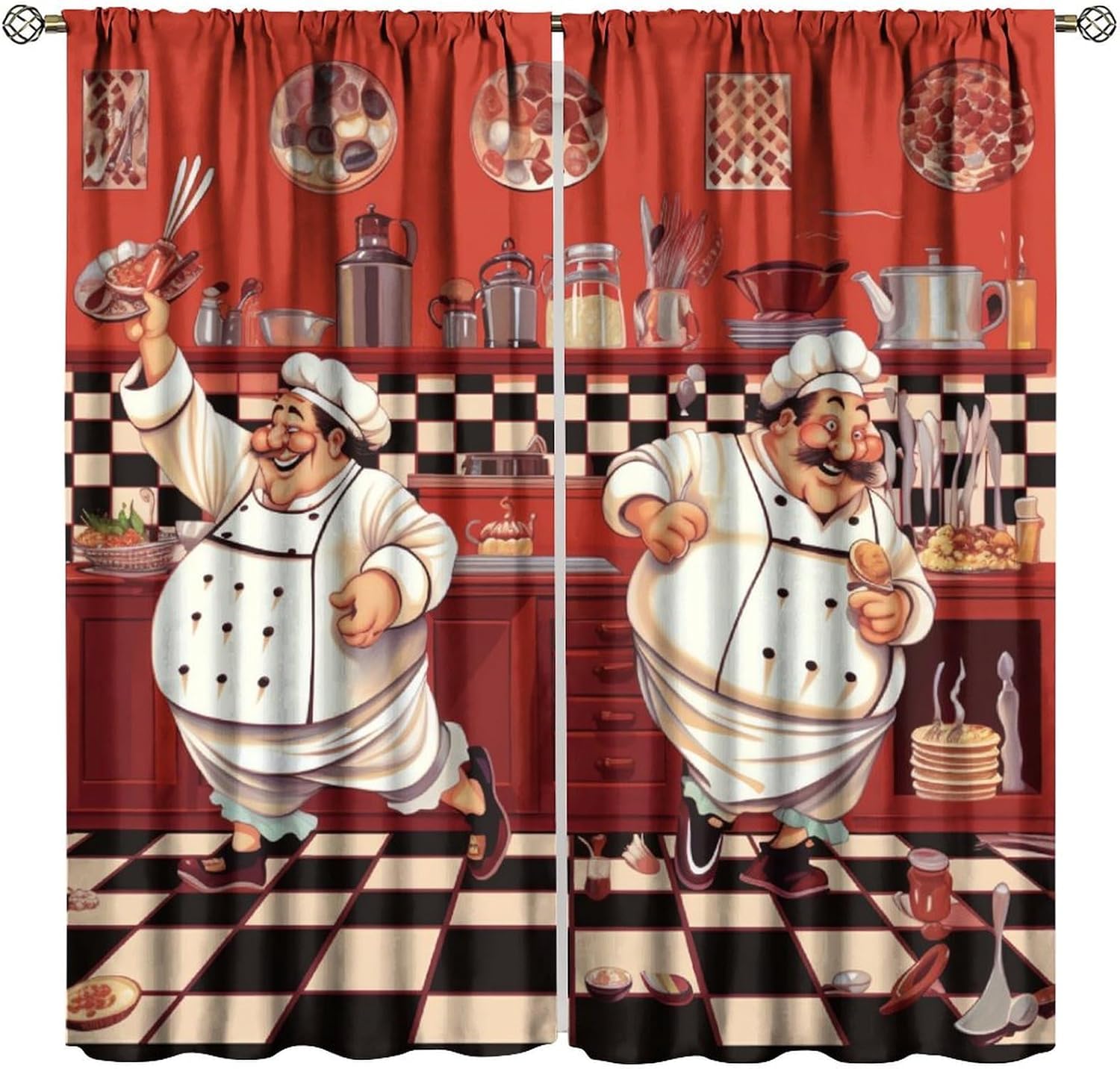 Home Cooking Youtube - Chef de cocina con cortinas gourmet,
