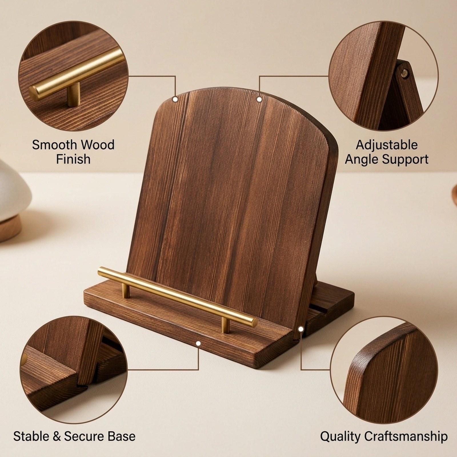 Soporte de Madera para Libros  - Home Cooking Book reseña y precio