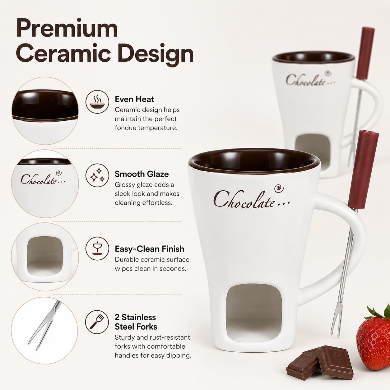 Taza de Cerámica para Fondue c - Fondue Pot Ceramic reseña y precio