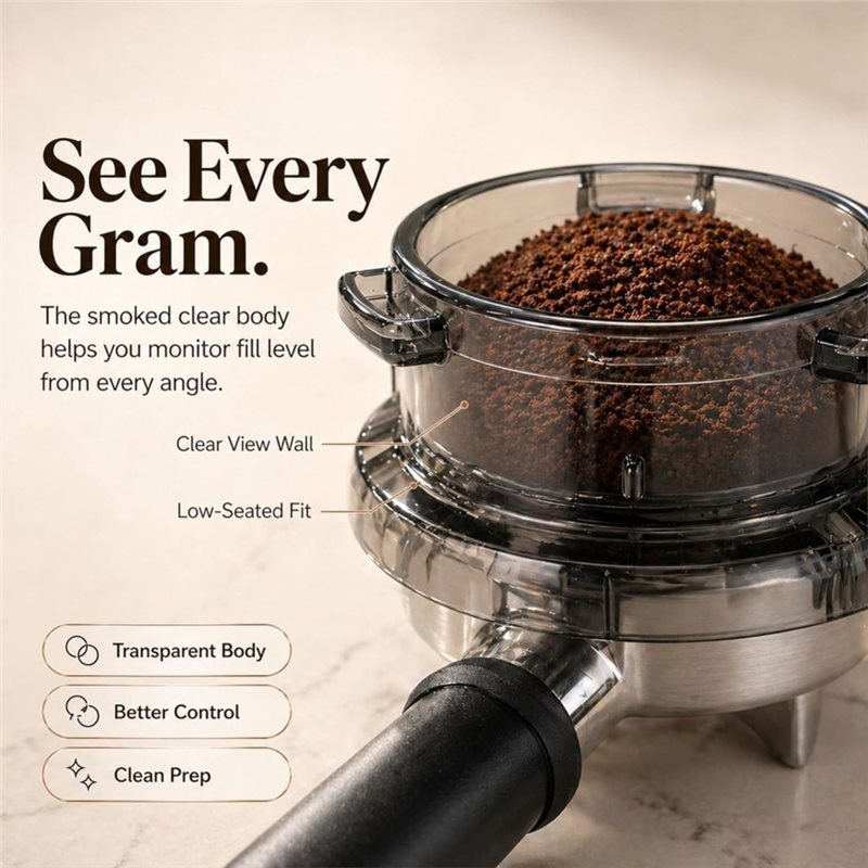 Embudo dosificador con portafi - Breville Espresso Barista Express reseña y precio