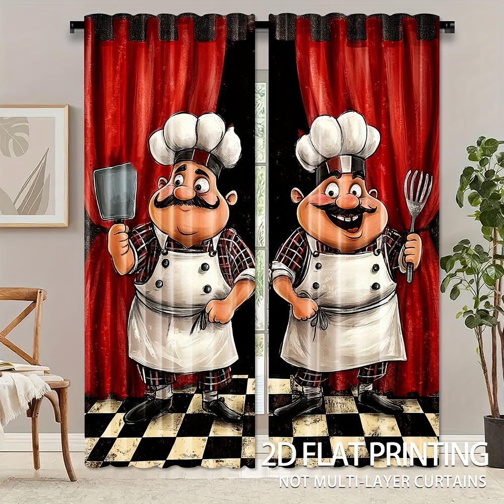 2 uds cortinas de cocina de Ch - Home Cooking Youtube reseña y precio